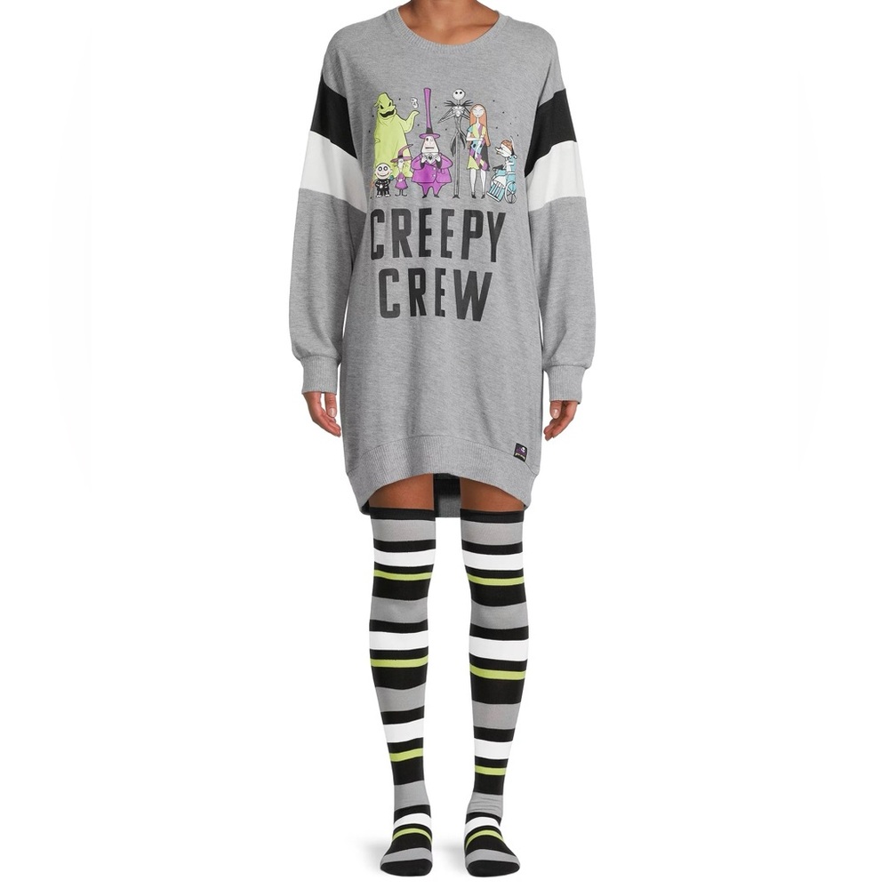 Disney The Night Before Christmas Crew Sleepshirt Nightgown + Socks Women’s XS